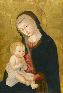 Madonna og barn, etter 1445 (tempera og bladgull på panel)