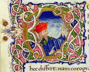 Ms Lat 463 fol.21r Historikert initial 