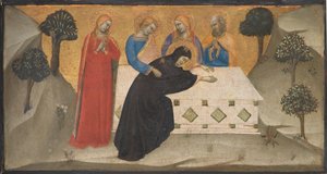 The Virgin Swooning og de tre Maries ved Kristi grav av Puccio di Simone