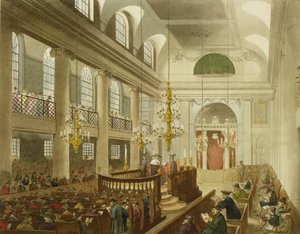 Synagoge, Dukes Place, Houndsditch, fra Ackermanns 