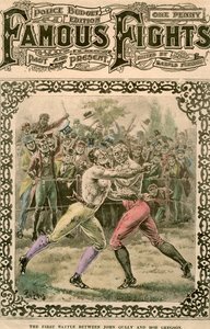Det første slaget mellom John Gully og Bob Gregson, 1807 sent på 1800- eller begynnelsen av 1900-tallet.