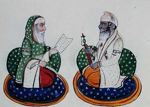 Fakir Nur-ud-din og Sardar Atar Singh, ca. 1890 (akvarell på papir)