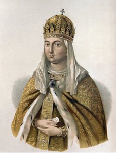 Portrett av Eudoxie Strechnieva (1608-1645), kone til tsar Michael I av Russland (Mikhail Fyodorovich Romanov)