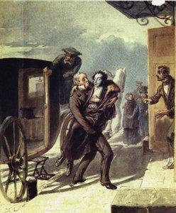 Pushkin etter duellen, 1855