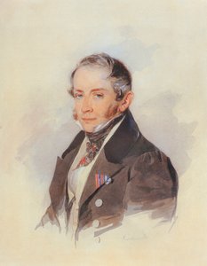 Portrett av komponisten grev Matvey Vielgorsky 1794-1866, 1830-årene av Pyotr Fyodorovich Sokolov