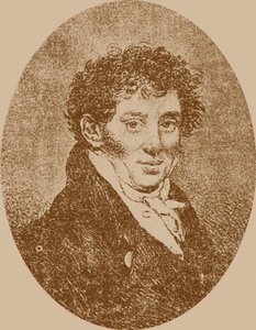 Portrett av komponisten og gitaristen Andrei Osipovich Sychra 1773-1850, 1817. av Pyotr Fyodorovich Sokolov