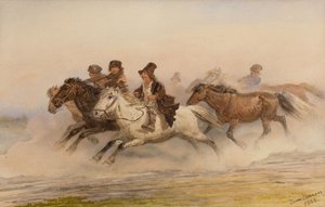 Nattevakten. Illustrasjon for Sketches from a Hunter's Album av I. Turgenev, 1867