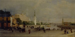 Bolshoy Kamenny-broen i Moskva av Pjotr ​​​​Petrowitsch Wereschtschagin