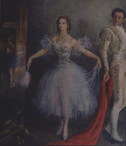 Portrett av ballettdanseren Marina Semyonova som Carmen