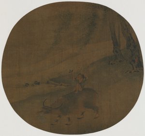 Gutt på en vannbøffel, Ming-dynastiet, 1500-1600-tallet. av Qin Shunyou