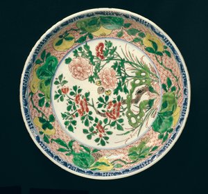 Fat med famille verte-dekor, Kangxi-perioden, 1662-1722 (keramikk)