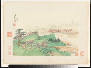 Landschaften nach alten Meistern, datiert 1674 und 1677 (Album von zwölf Blättern) von Qing Dynasty Chinese School