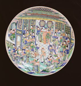 Large Famille Verte Charger, Kangxi-perioden (1662-1722) (porselen) (se også 272194)