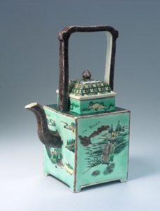 Stor Famille Verte tekanne, Kangxi-perioden (1662-1722) (porselen)