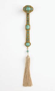 Ruyi septer, Qianlong regjeringstid (gull, turkis og silke)