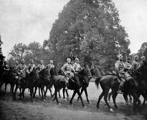 Danske husarer i Bernsdorff, 1908 av Queen Alexandra