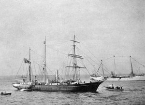Ernest Shackletons skip HMS Nimrod, 1907 1908.