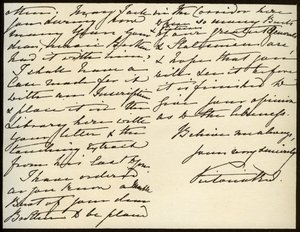 Brev fra dronning Victoria til Mary Augusta Gordon, Windsor Castle, 16. mars 1885