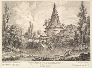 Utsikt over Tower nær Blois, midten av 1700-tallet. av Quentin Pierre Chedel