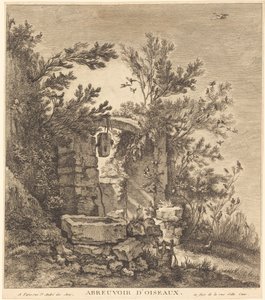 Vanningssted for fugler av Quentin Pierre Chedel after François Boucher