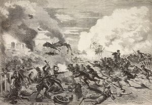 Ankomst av General Fantis divisjon, Battle of Magenta, 4. juni av Quinto Cenni