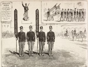 Inspeksjon av Brigade Roma fra den italienske hæren, 16. mars av Quinto Cenni