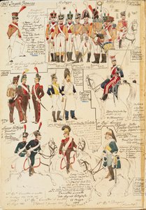 Militære uniformer fra det franske imperiet, av Quinto Cenni, fargeplate av Quinto Cenni