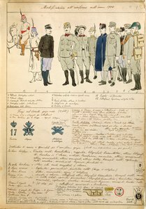 Uniforme varianter av Kingdom of Italy, fargeplate av Quinto Cenni av Quinto Cenni