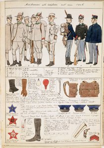 Uniforme varianter av Kingdom of Italy, fargeplate av Quinto Cenni av Quinto Cenni