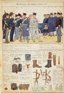 Uniforme varianter av Kingdom of Italy, fargeplate av Quinto Cenni av Quinto Cenni
