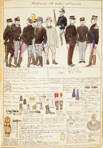 Uniforme varianter av Kingdom of Italy, fargeplate av Quinto Cenni av Quinto Cenni