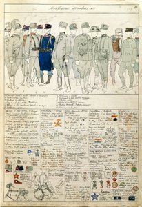 Uniforme varianter av Kingdom of Italy, fargeplate av Quinto Cenni av Quinto Cenni