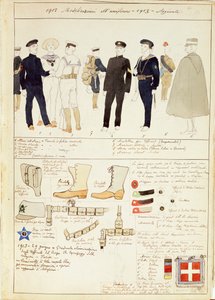 Uniforme varianter av Kingdom of Italy, fargeplate av Quinto Cenni av Quinto Cenni