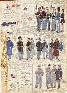 Uniformer og merker fra Kingdom of Italy av Quinto Cenni, fargeplate av Quinto Cenni
