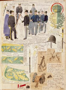 Uniforms of Forestry Administration of Kingdom of Italy, fargeplate av Quinto Cenni av Quinto Cenni