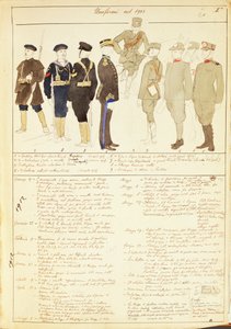 Uniformer of Kingdom of Italy, fargeplate av Quinto Cenni av Quinto Cenni