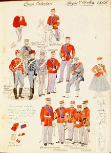 Uniforms of Volunteer Corp of Kingdom of Italy, fargeplate av Quinto Cenni av Quinto Cenni