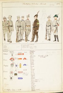 Uniformer of Volunteer Student Battalions of Kingdom of Italy, fargeplate av Quinto Cenni av Quinto Cenni