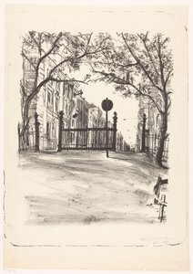 Utgang fra Vondelpark av Quirijn Halbertsma (signed by artist)
