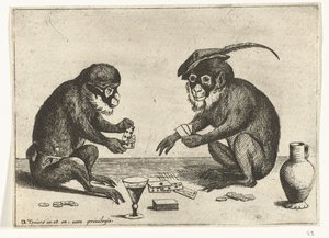 To apekort Ulike selskaper av menneskeliv presentert av aper (serietittel) apespillet i verden (serietittel)