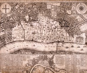 Kart over London, 1666 av RP