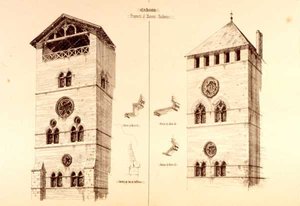Fragmenter av Baronial Residences, Cahors, Frankrike, fra 