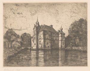 Castle De Cannenburgh (original tittel på objekt) av R. Cleve (signed by artist)