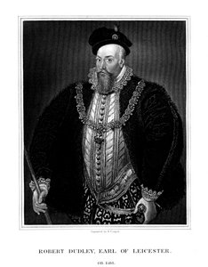 Robert Dudley, 1. jarl av Leicester, favoritt til dronning Elizabeth I av England, 1823.
