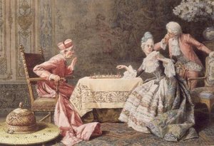 Spille sjakk med kardinalen av R. Raimondi