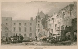 Ruinene av House of Lords, Westminster av R. W. Billings