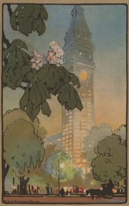 Metropolitan Tower på en sommerkveld, 1914.