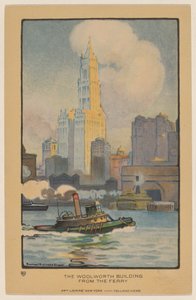 Woolworth-bygningen fra fergen av Rachael Robinson Elmer