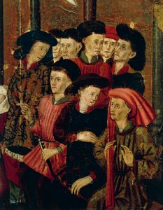 Forkynnelse, detalj fra San Bernardino-altertavlen, av Joan Figuera og Tomas Rafael (aktiv i andre halvdel av 1500-tallet), tempera på panel, 399x253 cm. Detalj. av Rafael & Figuera Joan (active c.1454 1477) Tomas