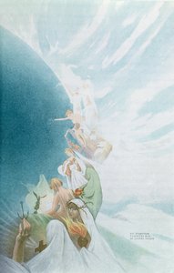 Teaching the Hereafter and Inspiration, illustrasjon til en tekst av Gustave Flaubert (1821-80) fra antologien Nos Invisibles av Charles dOrino, Paris 1907 av Raffaele Mainella